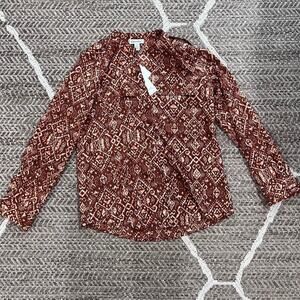 Calvin klein button down blouse sz s